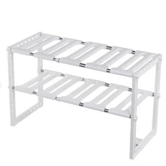 Подвійна полиця Kitchen Rack, Полиця органайзер для взуття   знижка | Зображення 8