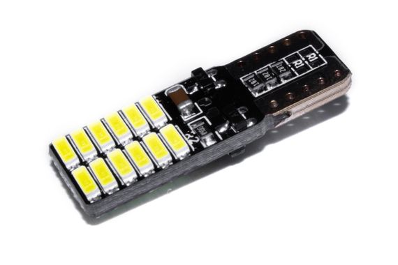 Светодиодная лампа AllLight T10 24 диода 4014 W2,1x9,5d 12V WHITE + обманка и драйвер | Зображення 1