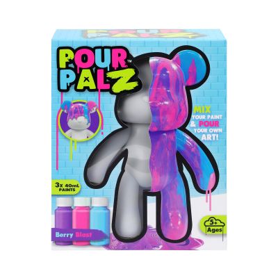 Набор для творчества ToyMonster Pour Palz Флюид Арт - Мишка &quot;Ягодный взрыв&quot; (GS-G08682)