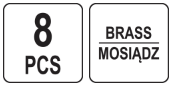 Набір пробійників латунь пробійники 1,5-7,8х90 мм 8 штук YATO YT-47124 | Зображення 4