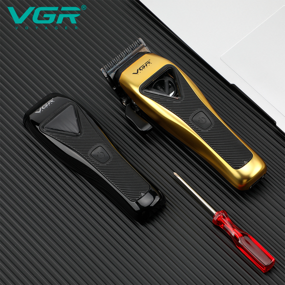 Аккумуляторная машинка для стрижки VGR V-015, 6 насадок с магнитами, 9000 RPM, 2500 mAh, LED дисплей | Зображення 3