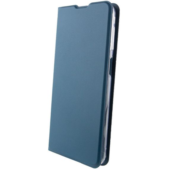 Шкіряний чохол-книжка GETMAN Elegant (PU) для TECNO Spark 9 Pro (KH7n) Штучна шкіра, Слот для візитки, Синій | Зображення 1