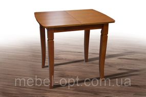 Дерев'яний обідній стіл Лінда, розкладний, колір коньяк 800х(+350)х650