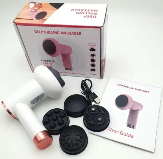 Вибромассажёр антицеллюлитный аккумуляторный массажер Deep Rolling W44 | Зображення 2