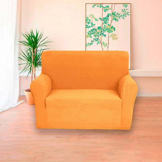 Чохол на диван двомісний (2-х місний) універсальний флісовий Love You Corn Fleece голд (81150)