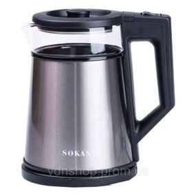 Електрочайник з автоматичним вимкненням 1.7 л Sokany побутовий 2000 Вт SK-SH-1076G