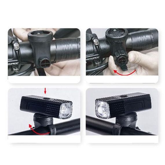 Фонарик для велосипеда LEADBIKE, Передний фонарь для велосипеда на батарейках Освещение MV-69 | Зображення 4