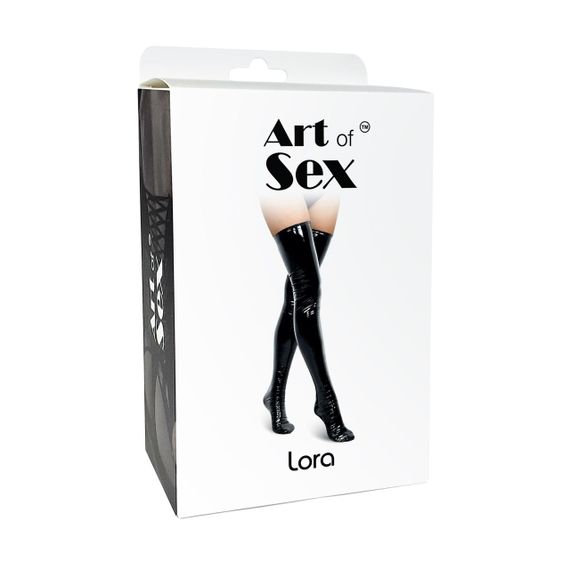 Сексуальні вінілові панчохи Art of Sex - Lora, колір червоний, L | Зображення 2