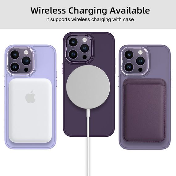 TPU чехол Bonbon Metal Style with MagSafe для Apple iPhone 12 Pro Max (6.7") Фиолетовый / Dark Purple | Зображення 2