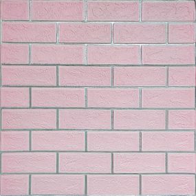 Панель стеновая 70*70cm*5mm розовий кирпич с серебром (D) SW-00001501