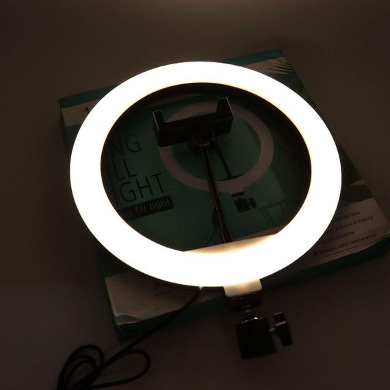 Кольцевая лампа 26 см с креплением для телефона Ring Fill Light / Светодиодная LED лампа | Зображення 8