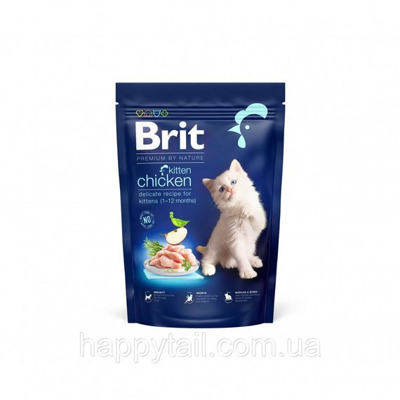 Корм сухой Brit Premium by Nature Cat Kitten для котят от 1 до 12 месяцев с курицей 800 г