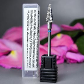 Фреза твердосплавная елочка синяя Staleks Pro Expert диаметр 6мм / рабочая часть 14мм