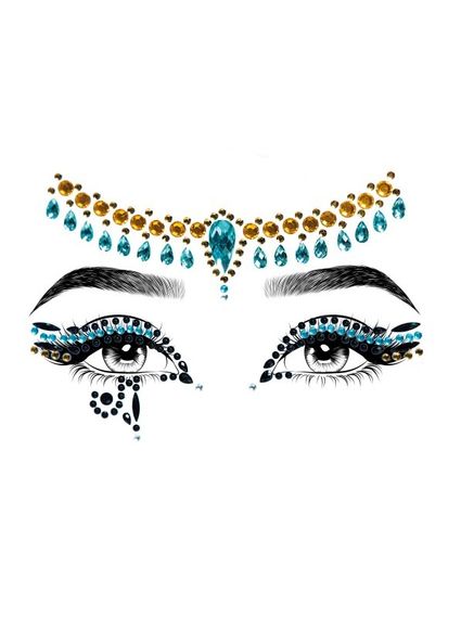 Наклейка з коштовностями Leg Avenue Клеопатри Cleopatra face jewels sticker | Зображення 3