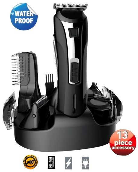 Универсальный аккумуляторный триммер Straus ST/GK-0610B 13в1 машинка для стрижки волос бороды Черный | Зображення 4