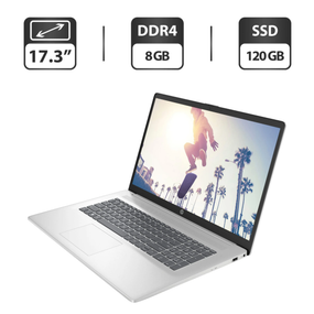 Ноутбук Б-клас HP 17-CP0636NG / 17.3" (1600x900) TN / AMD Athlon Gold 3150U (2 (4) ядра по 2.4 - 3.3 GHz) / 8 GB DDR4 / 120 GB SSD / AMD Radeon RX Vega 3 / WebCam / Windows 11 б/в