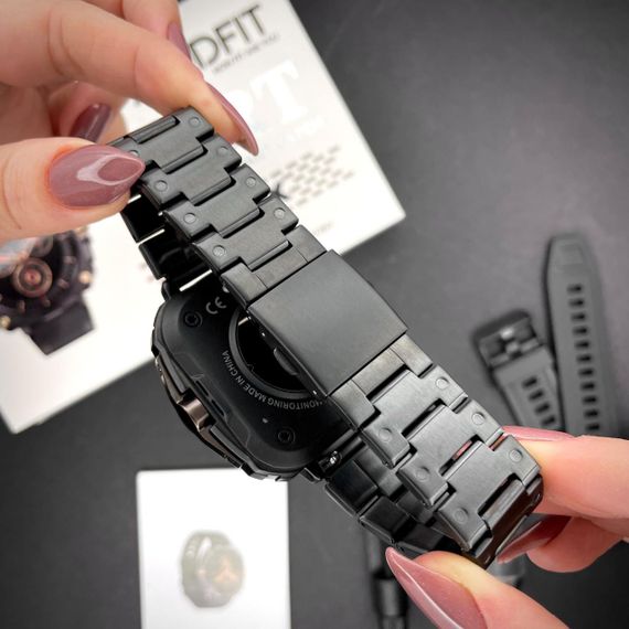 Розумний годинник Modfit Onyx Black Steel + ремінець в подарунок STOPPED | Зображення 7