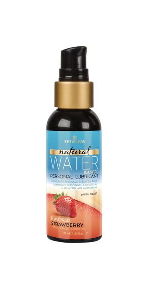 Змазка на водній основі Sensuva Natural Water-Based Strawberry (57 мл) без гліцерину та парабенів