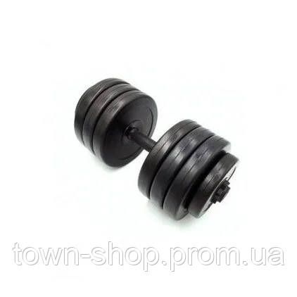 Гантель наборная композитная в пластиковой оболочке Rock pro 19 кг NE-PL-G-019