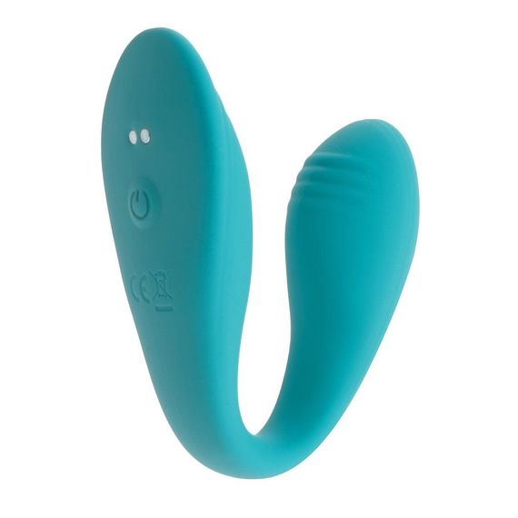 Подвійний вібратор S Pleasures Premium Delight, бірюзовий, для клітора та точки G, 10 режимів | Зображення 1