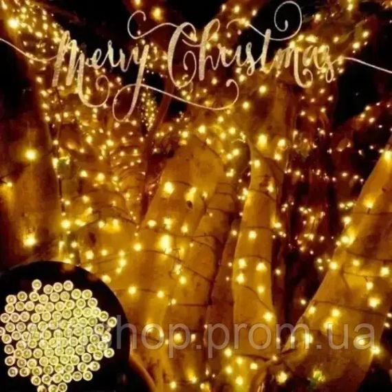 Уличная гирлянда с солнечной панелью линза диод SFK-16 Водонепроницаемые светодиодные лампы-гирлянда 10м | Зображення 3