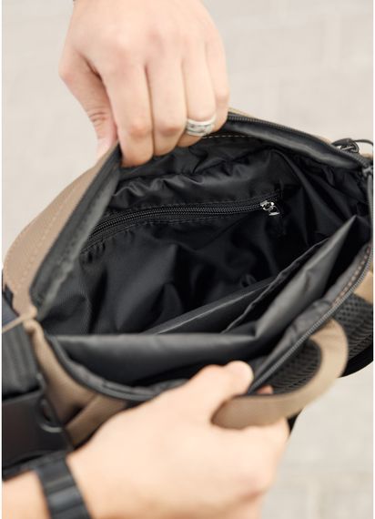 Велика чоловіча сумка бананка Sambag DynamicDart горіх 38 × 21 × 7 см (80411119m) | Зображення 8