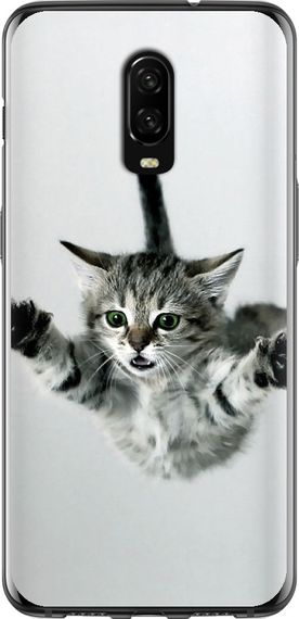 Чехол на OnePlus 6T Летящий котёнок "2322u-1587-17620"