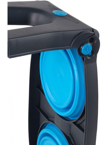 Миска двойная с регулируемыми ножками Dexas Adjustable Height Pet Feeder, 2 х 0.96 л, голубая | Зображення 1