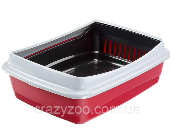 Туалет для котів Ferplast Ariel 10 Plus із системою просіювання червоний 47x36x15.5 см 72041699