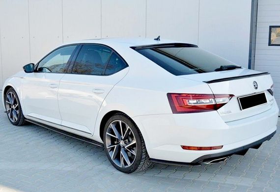 Задний Спойлер DPT V-1 (2015-2019, Черный Глянец) для Skoda Superb | Зображення 3
