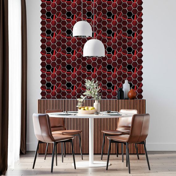 Декоративна ПВХ плитка на самоклейці 280х300х5мм Соти, ціна за 1 шт. (СПП-503) SW-00000667 | Зображення 4