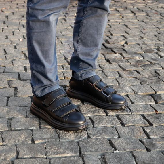 Чоловічі кеди на липучках шкіряні 42 розмір | Зображення 5