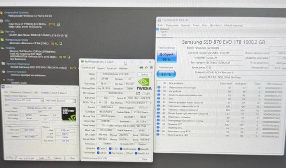 Ігровий ноутбук Dell Alienware 17 R4 / 17.3" (1920x1080) IPS / Intel Core i7-7700HQ (4 (8) ядра по 2.8 - 3.8 GHz) / 32 GB DDR4 / 1000 GB SSD / nVidia GeForce GTX 1070, 8 GB GDDR5, 256-bit / WebCam б/в | Зображення 9