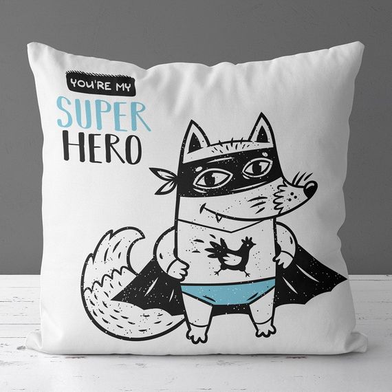 Подушка габардинова з принтом You're my super hero 40x40 см (4P_18L078)