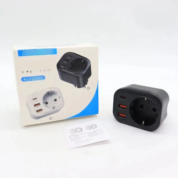 Мережевий зарядний пристрій 4в1, 4000Вт, USB-C, 2хUSB-A + розетка 220В, XPRO (234570650_306) | Зображення 8