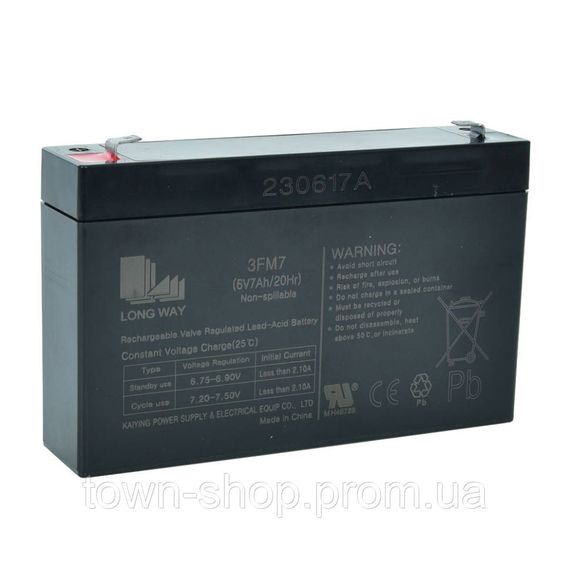 Аккумуляторная батарея универсальная LONG WAY 6V7Ah-BATTERY
