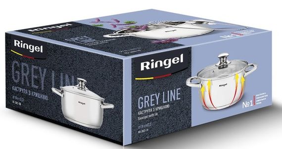 Каструля Ringel Grey line (2.3 л) 18 см | Зображення 5