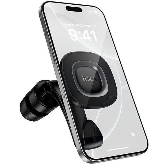 Автотримач Hoco H99 Crown magnetic на підголівник Black metal gray | Зображення 5
