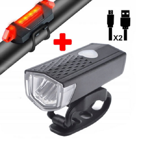 Велосипедний ліхтар з габаритами AQY-0108A-XPE + STOP-5LED, micro USB, вбудований акумулятор DC-2218 | Зображення 3