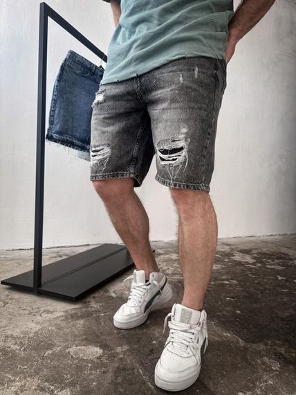 Джинсові шорти темно-сірі | 41-002