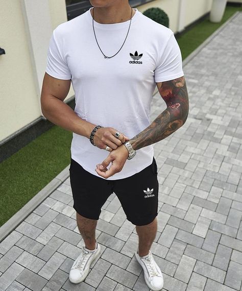 Чоловічий літній костюм adidas білий