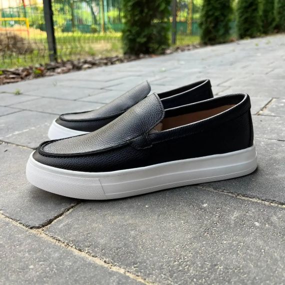 Черные кожаные мужские лоферы 42 размер | Зображення 7