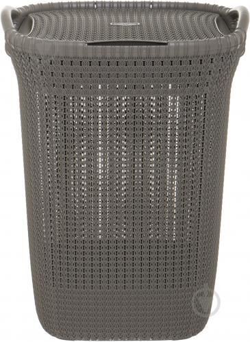 Корзина для белья пластиковая Curver Knit 57 л 03676 коричневая, прочная и удобная | Зображення 1