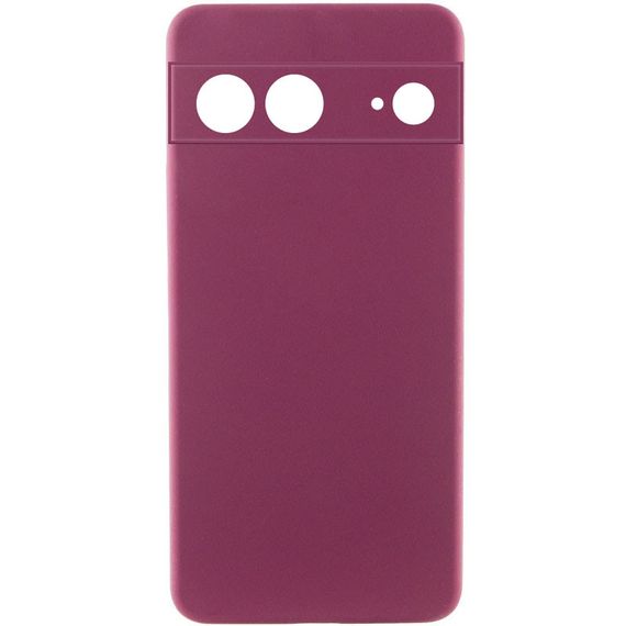 Чехол Silicone Cover Lakshmi Full Camera (AAA) для Google Pixel 7a Бордовый / Plum