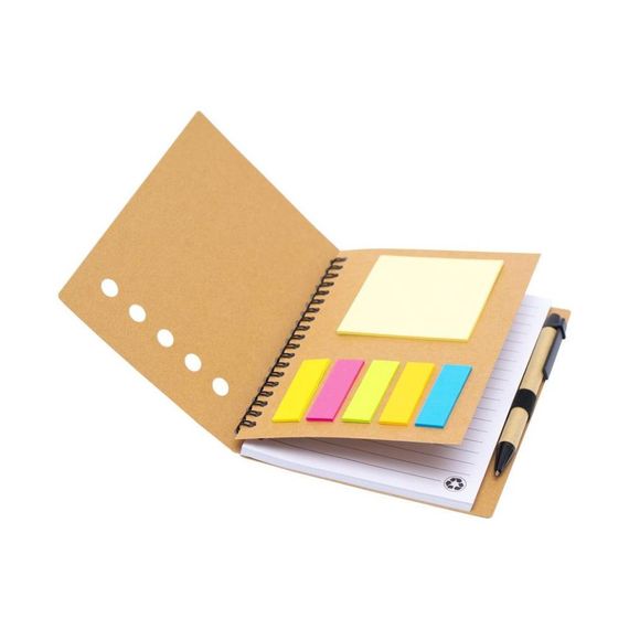 Блокнот В6 на спіралі JX002 з набором стікерів та ручкою | Зображення 1