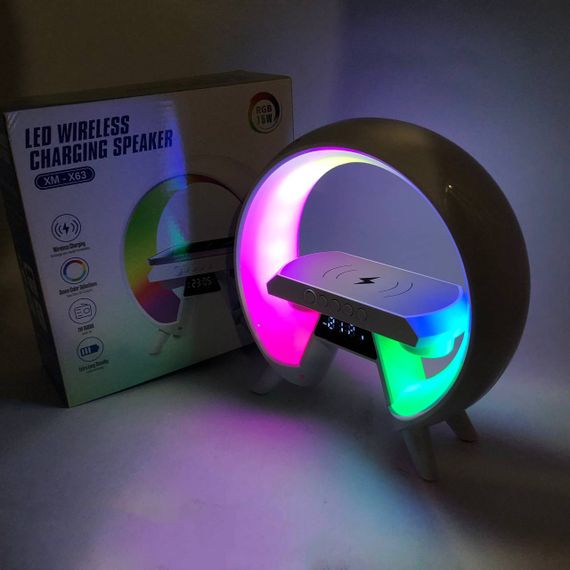 Часы хамелеон с термометром будильник ночник, Беспроводная зарядка с подсветкой и динамиком TV-64 | Зображення 4