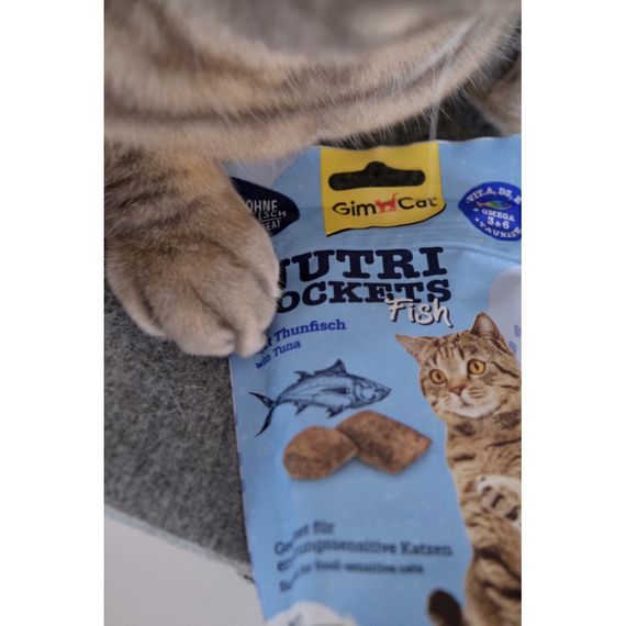 Ласощі для котів з тунцем GimCat Nutri Pockets Fish, 60 гр | Зображення 4