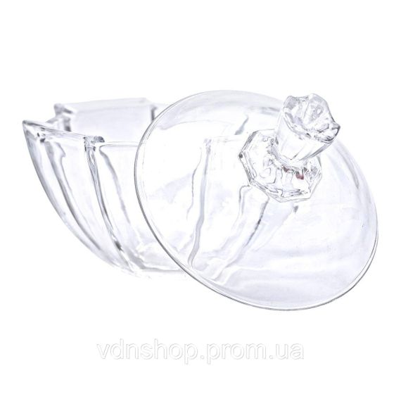 Сахарница с крышкой Ø 15 см ваза сахарница круглая стеклянная HP-4-120 | Зображення 2