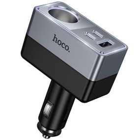 АЗУ Hoco Z65A Smart cigarette lighter PD45W (1USB-A/2C) Black