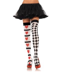 Високі панчохи ARLEQUIN & HEART Leg Avenue O\S